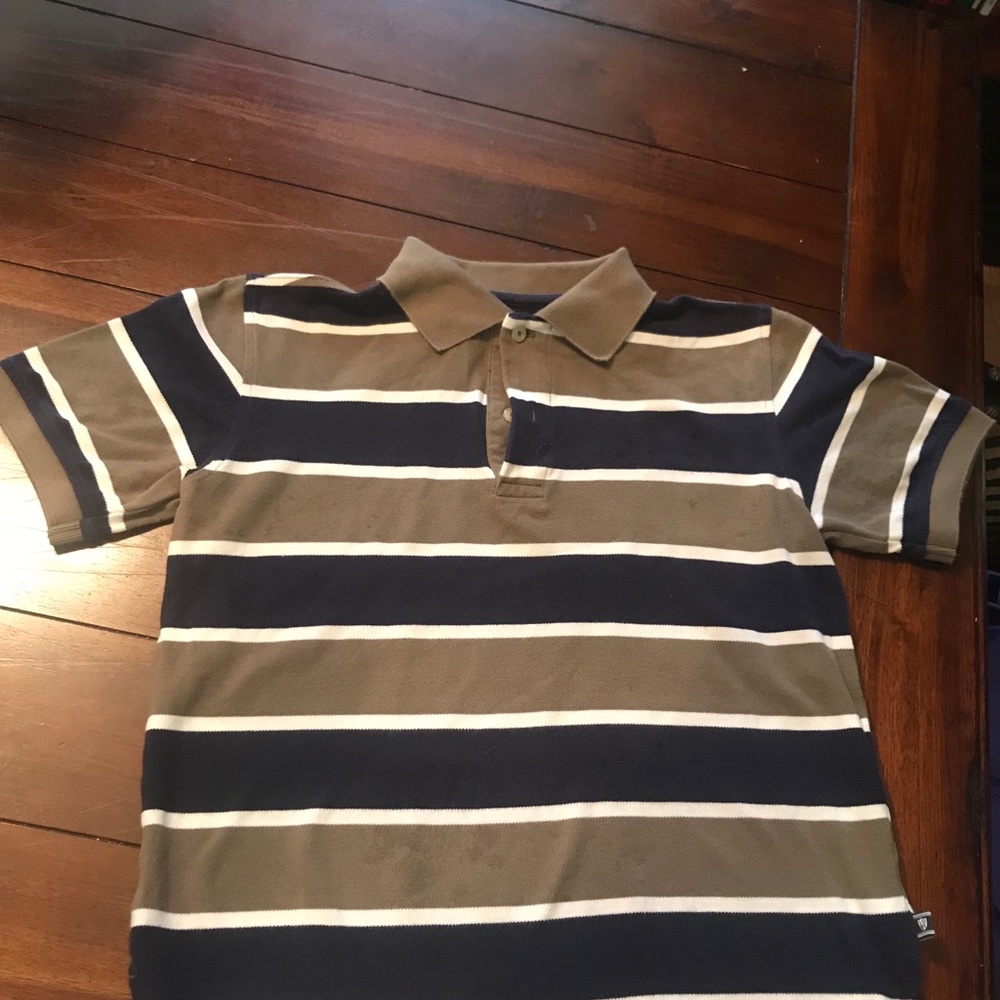 Boys E land Polo.   Dark khaki & Navy